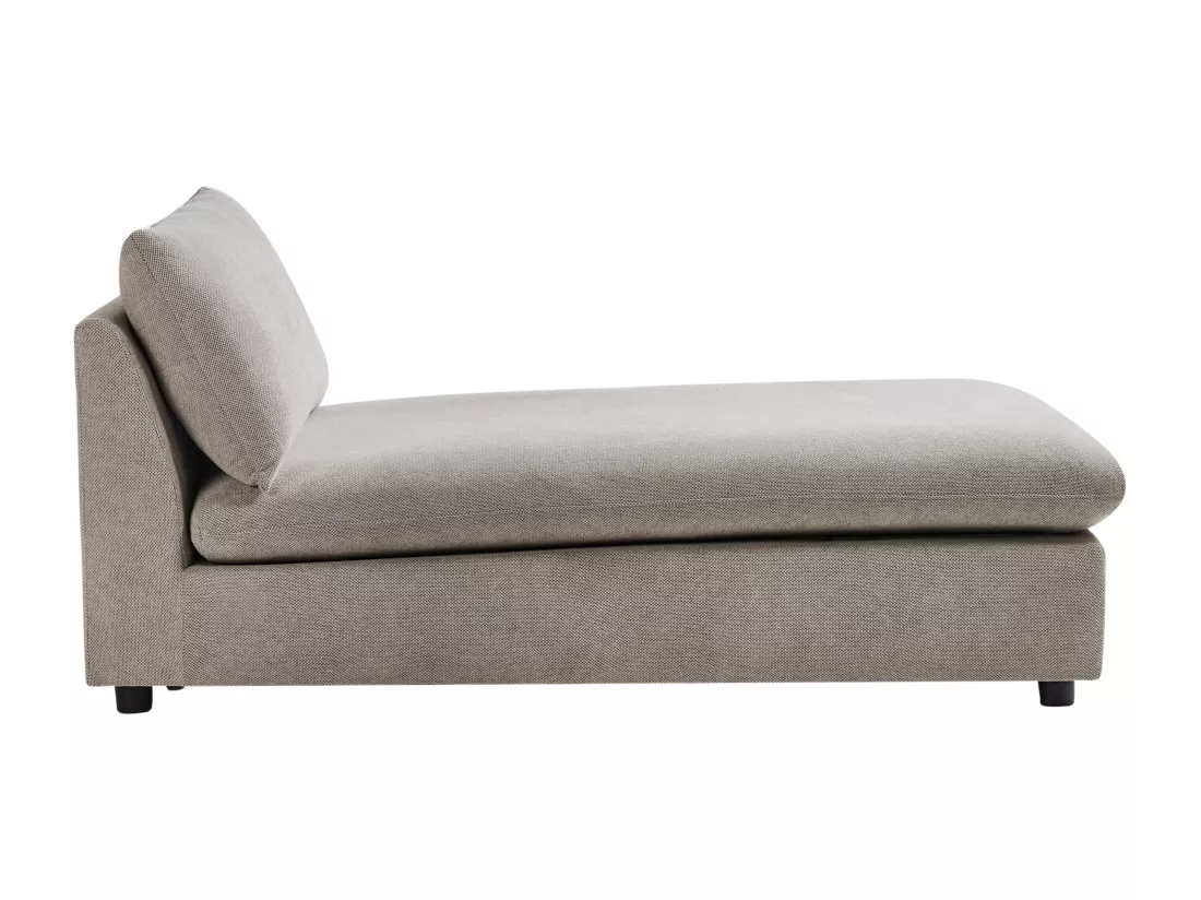 Chaise longue en tissu taupe VIZILLE