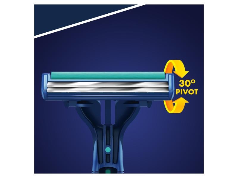 Gillette Einwegrasierer Blue II Plus Slalom 10 Stück Rasierer mit Feuchtigkeitsstreifen für eine angenehme Rasur