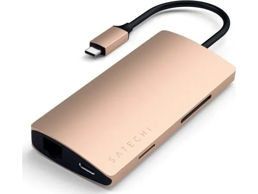 Satechi TYPE-C MULTI-PORT ADAPTER 4K WITH ETHERNET V2 - Dockingstation - USB-C / Thunderbolt 3 - HDMI - 1GbE