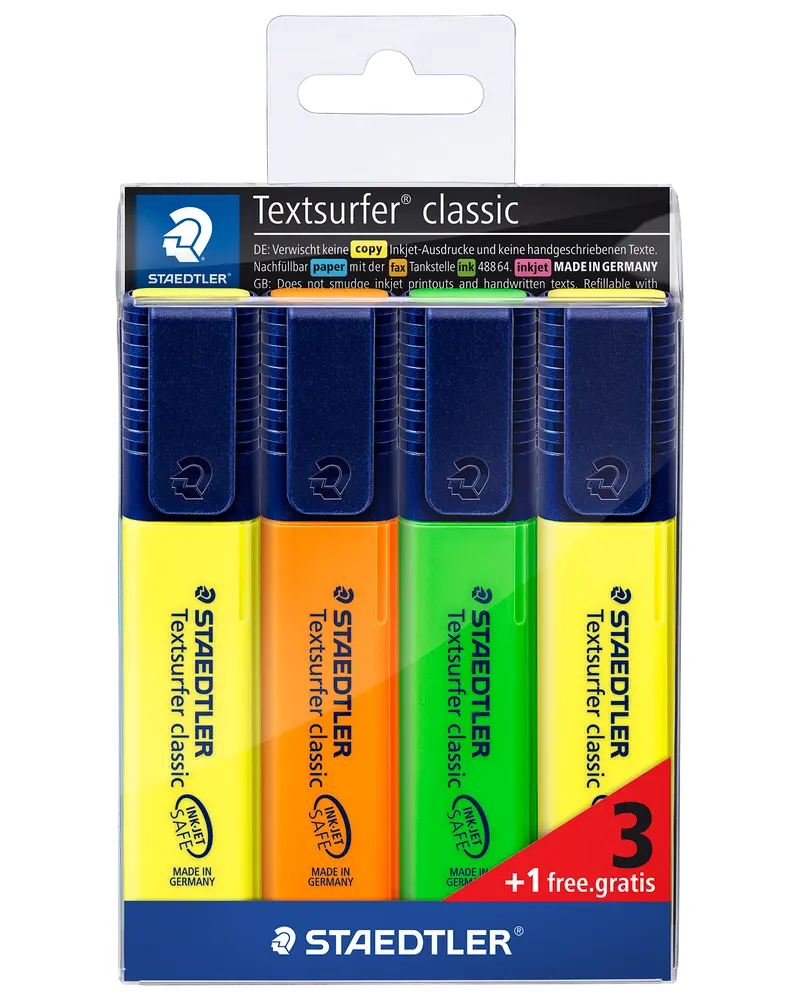 Staedtler Textsurfer Highlighter Classic - 4-pak