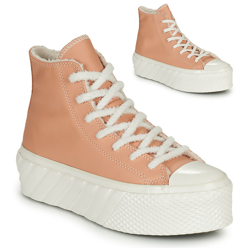 Converse - CHUCK TAYLOR ALL STAR LIFT 2X COZY TONES HI - Beige