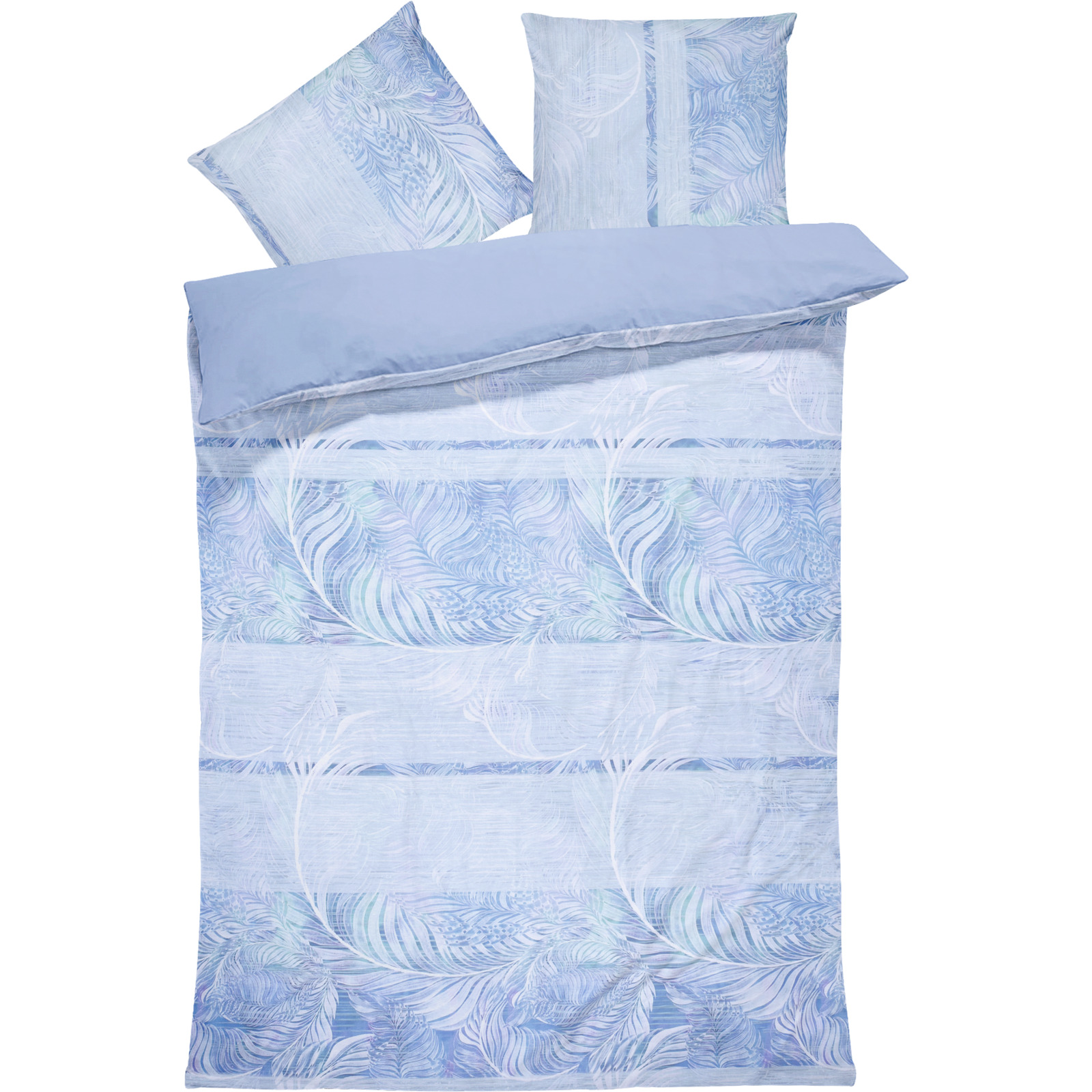 Bettwäsche Renforcé Soft Abstract blau 50x70 Kissenbezug