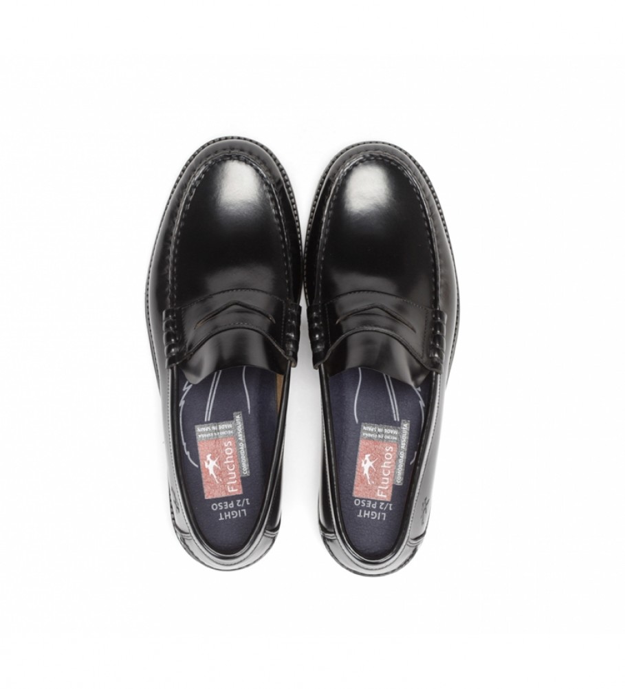 Sapatos Fluchos Stamford de couro preto