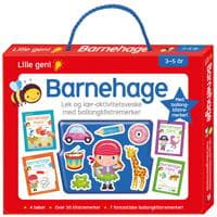Barnehage. Lek og lær-aktivitetsveske med ballongklistremerker