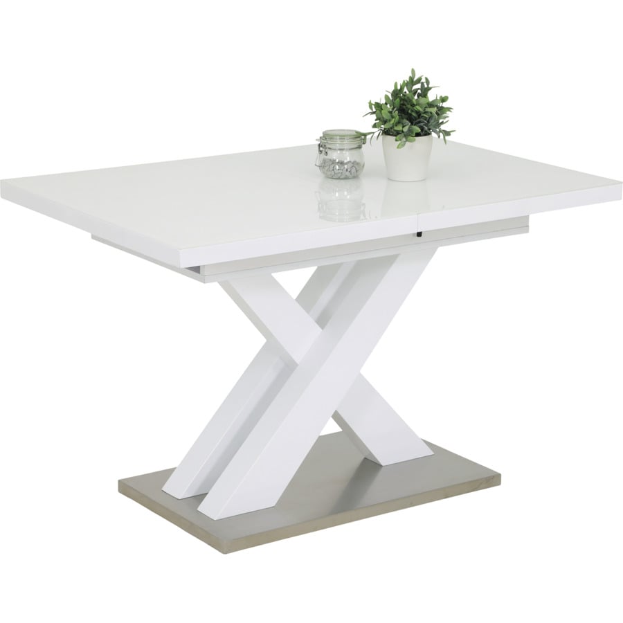 Tisch Hamm weiss / Dekor Eiche Evoke 140/180 x 76 x 90 cm