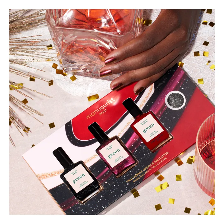 Manucurist Coffret collection Holidays Green - Utopia, Red Velvet et Sparks
