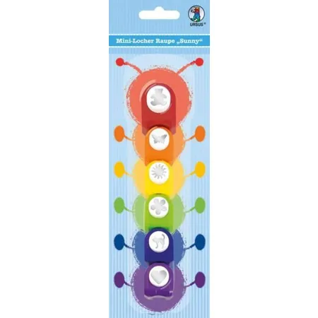 URSUS Mini Locher Raupe Sunny, 6 Stanzer