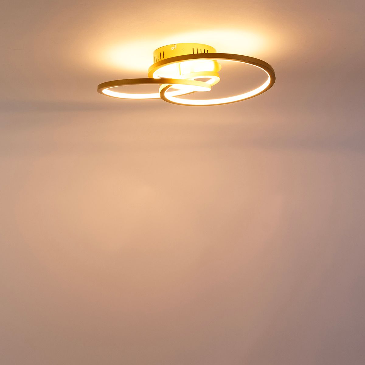 Plafondlamp goud 45 cm incl. LED 3 staps dimbaar - Rowin