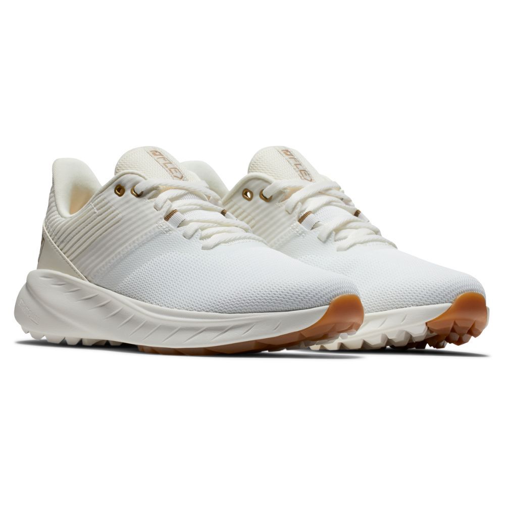 Flex Golfsko Dame Hvit/Beige