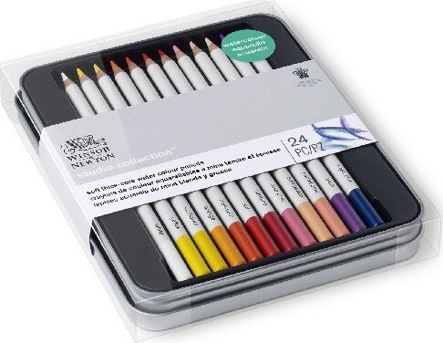 Winsor & Newton - Akvarel Farveblyanter Sæt - Studio Collection - 24 Farver