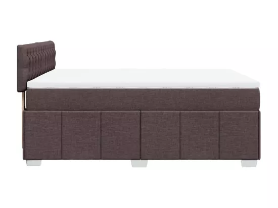 Sommier à lattes de lit avec matelas Marron foncé 160x200 cm