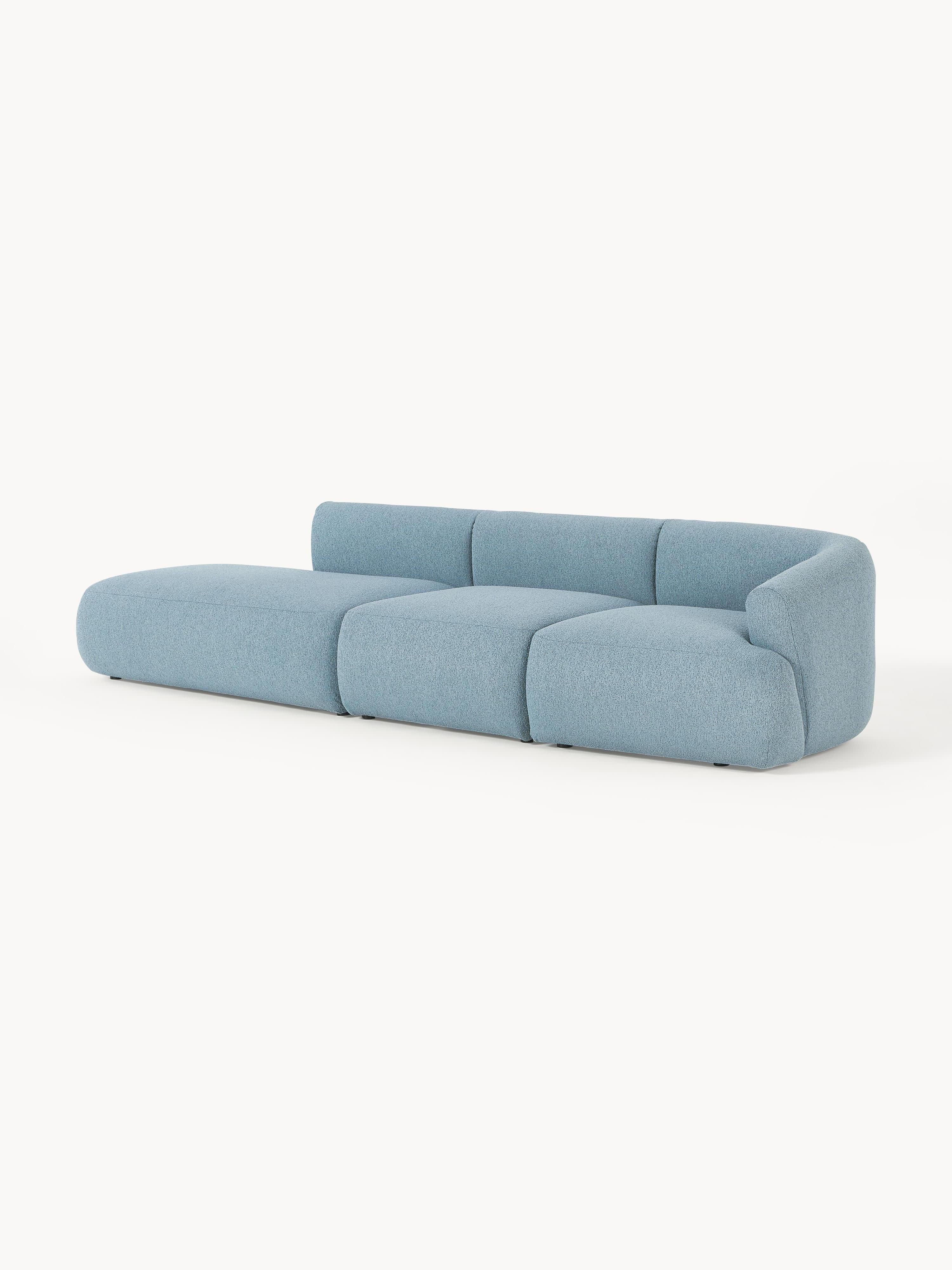 Modulaire XL chaise longue Sofia van bouclé stof