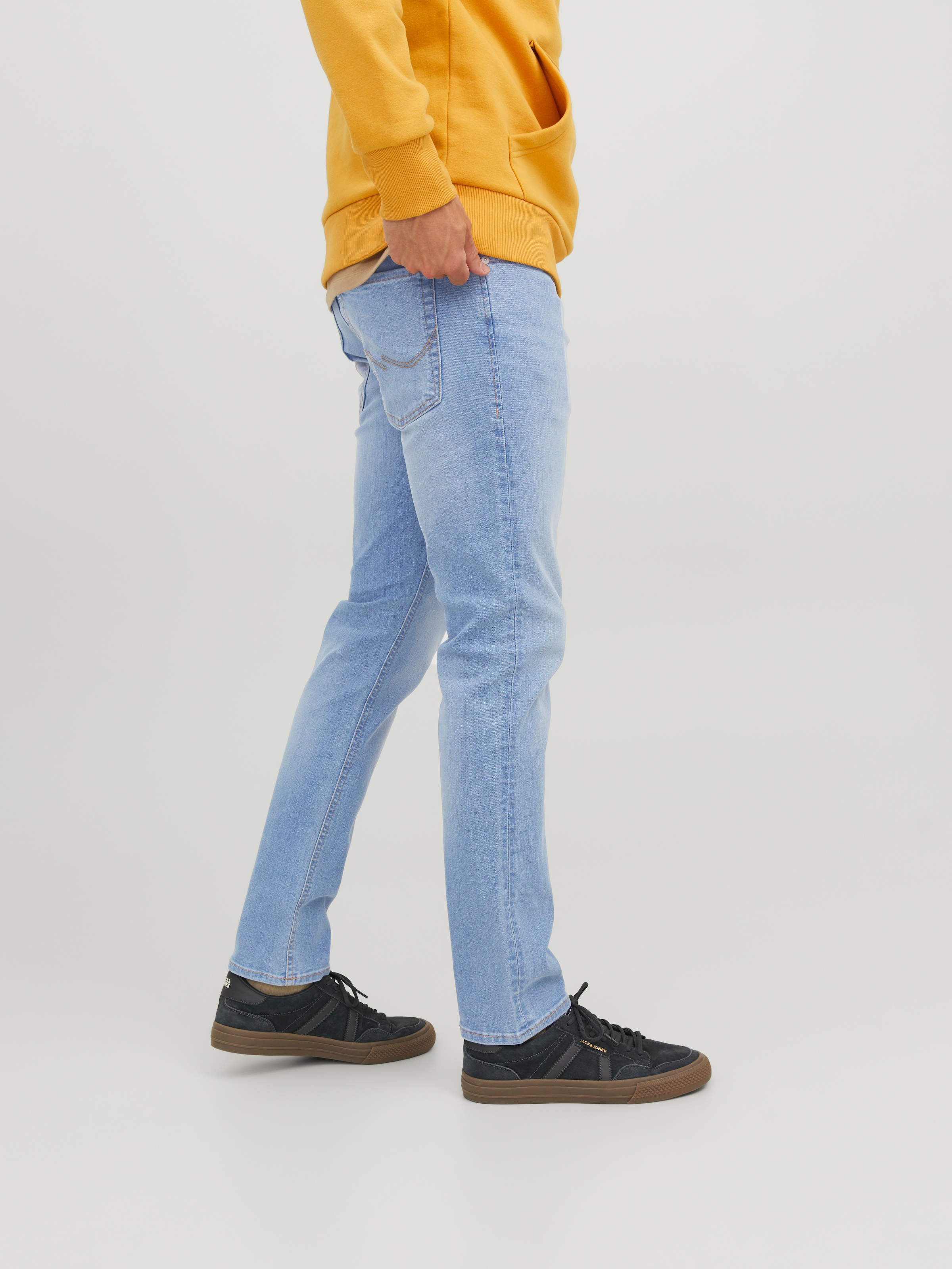 Jack & Jones Slim-fit-Jeans »JJIGLENN mit Used-Look und Stretchkomfort«, Abriebeffekte, modisch, slim fit, Baumwollmischung