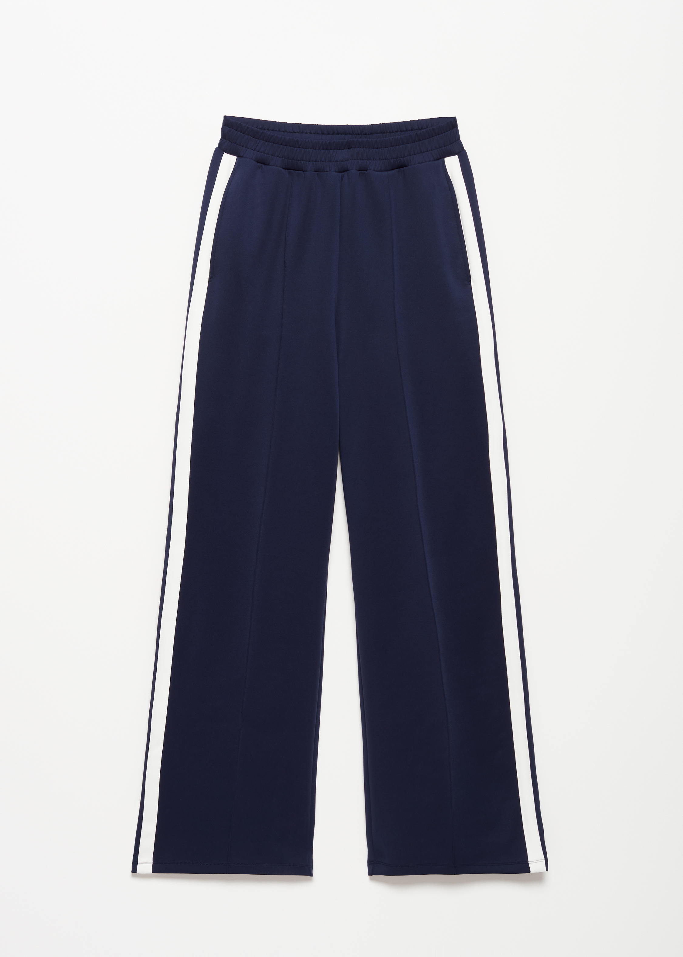 Wijde broek met streepdetail