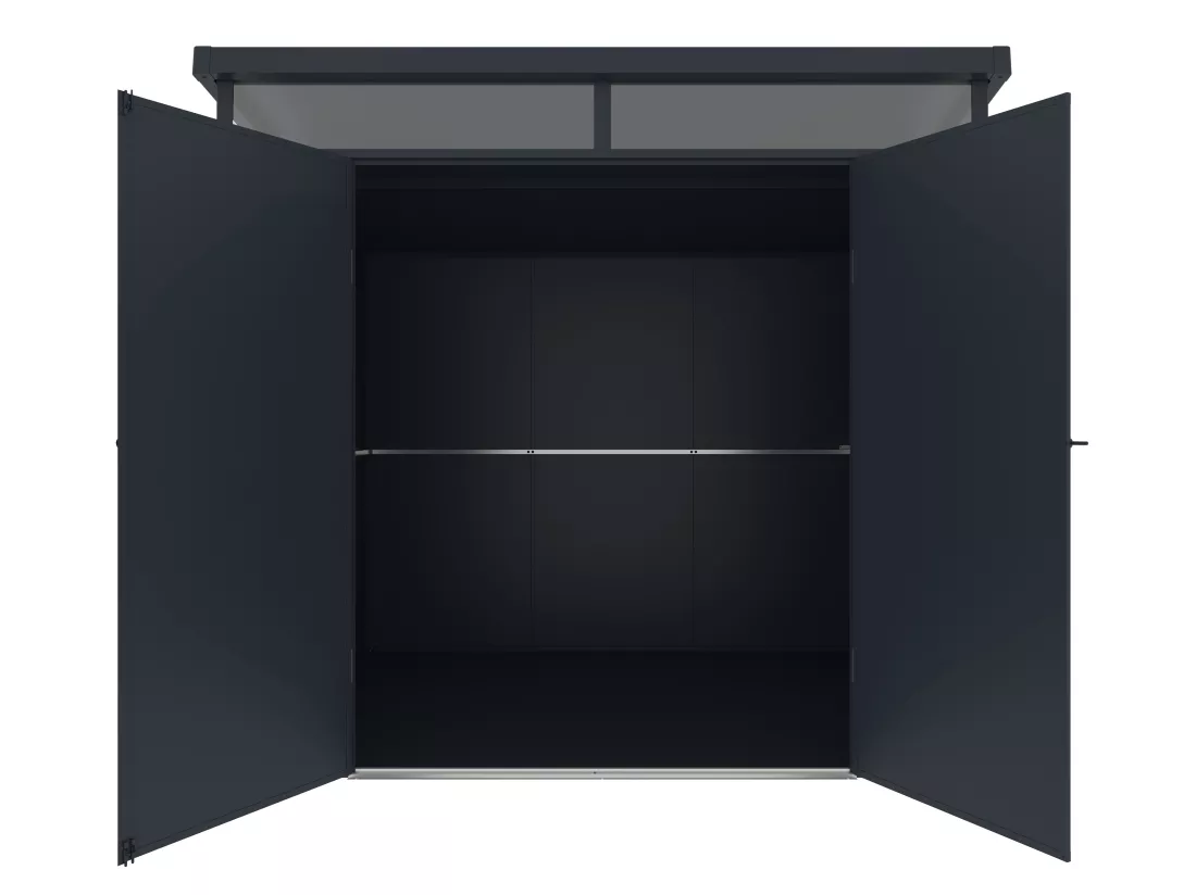 Abri de jardin en résine gris anthracite 4,57 m² avec plancher - MINARO