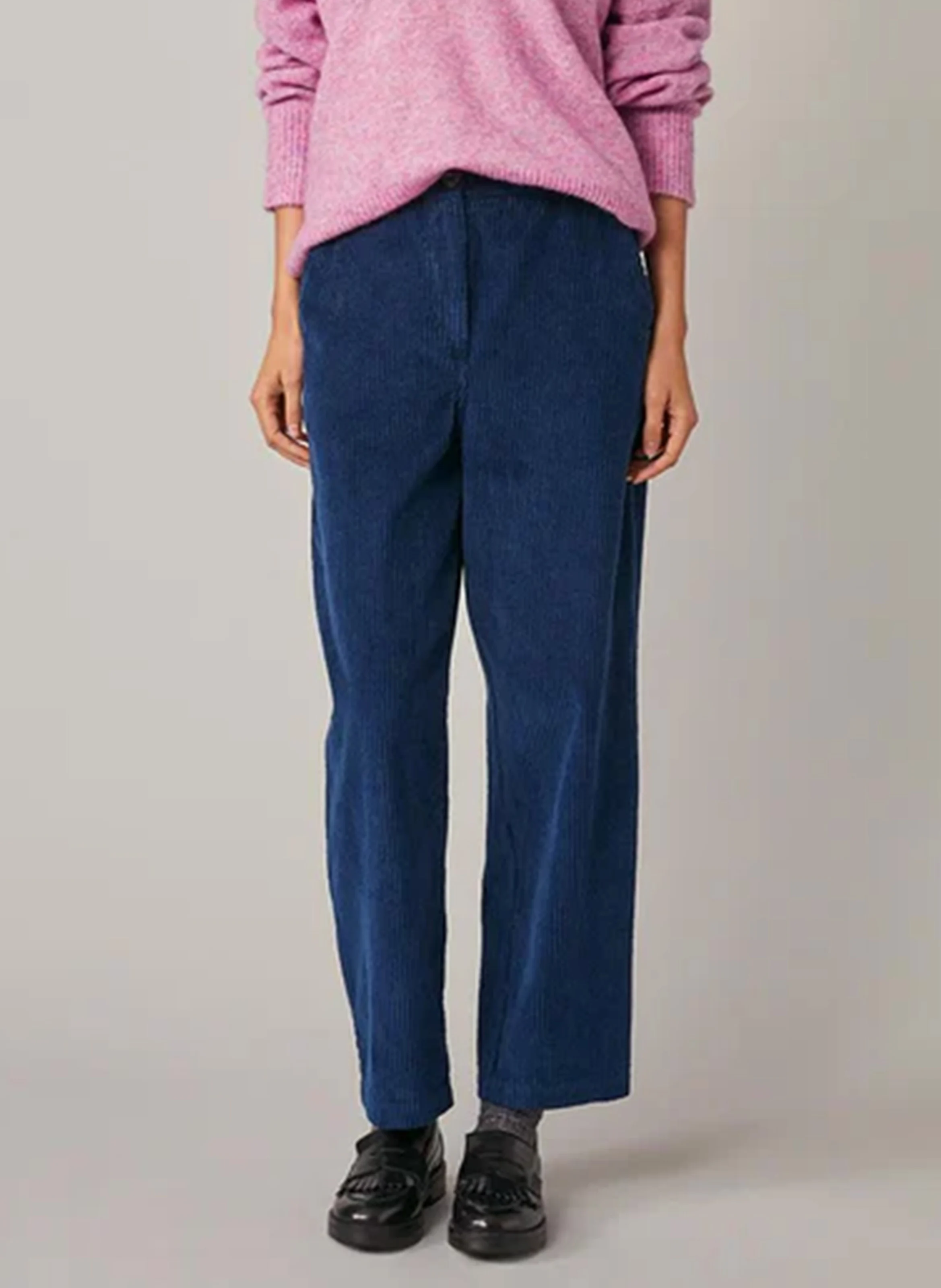 FRANCK - Pantalon droit en coton| Bleu