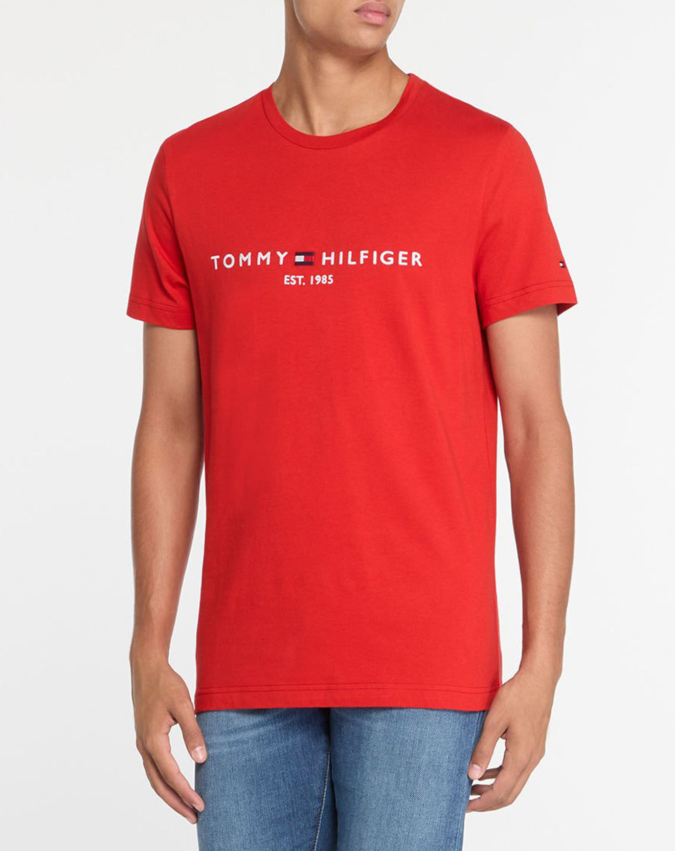 Tommy Hilfiger T-Shirt 100% Coton Bio logo rouge