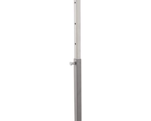 Professionele kledingrek, zeer stabiel, grijs, in hoogte verstelbaar, kledingstang 133 cm, draagvermogen 150 kg