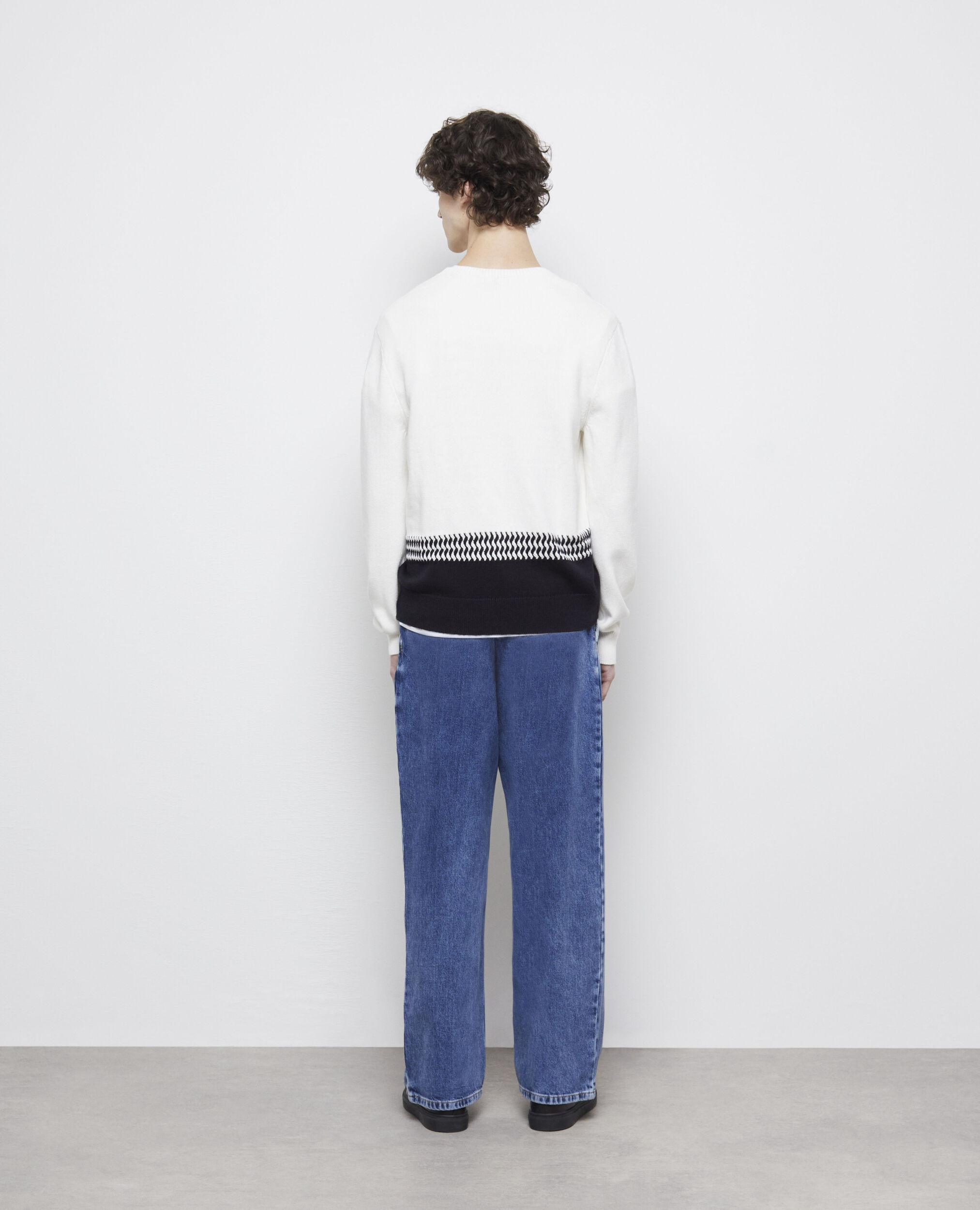 Pull en maille bicolore