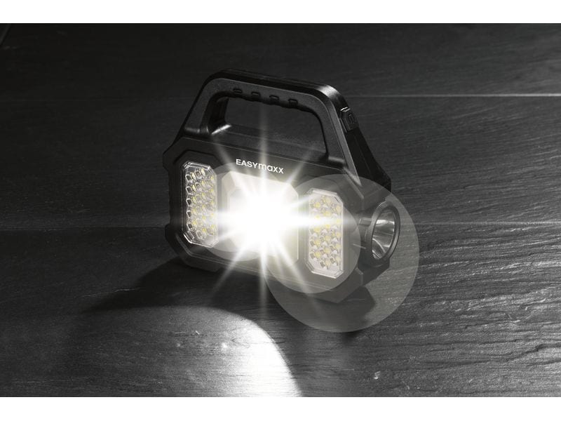 EASYmaxx Arbeitsleuchte Solar-Leuchte 3.7 V Mobile Arbeitsleuchte mit Powerbank