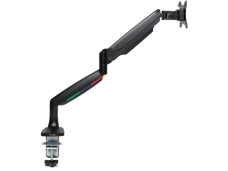 Kensington Tischhalterung SmartFit OneTouch Single Schwarz Stabiler Single-Monitorarm mit integrierter Gasdruckfeder und verstellbarer Spannung