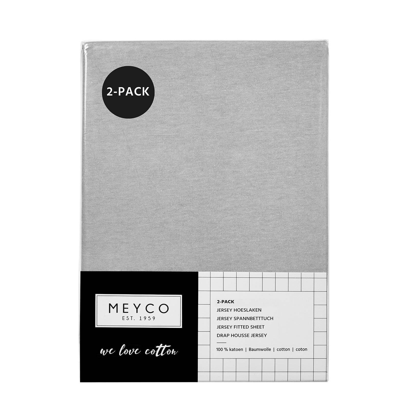 Meyco katoenen jersey hoeslaken wieg 40x80/90 cm (set van 2)