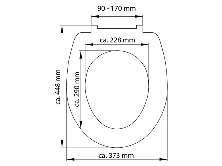 WC zitting duroplast, met soft-close-mechanisme