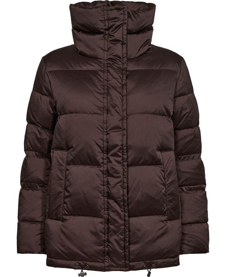 Sand Aria New Water Repellent Down Jacket - Darien Short Dark brown