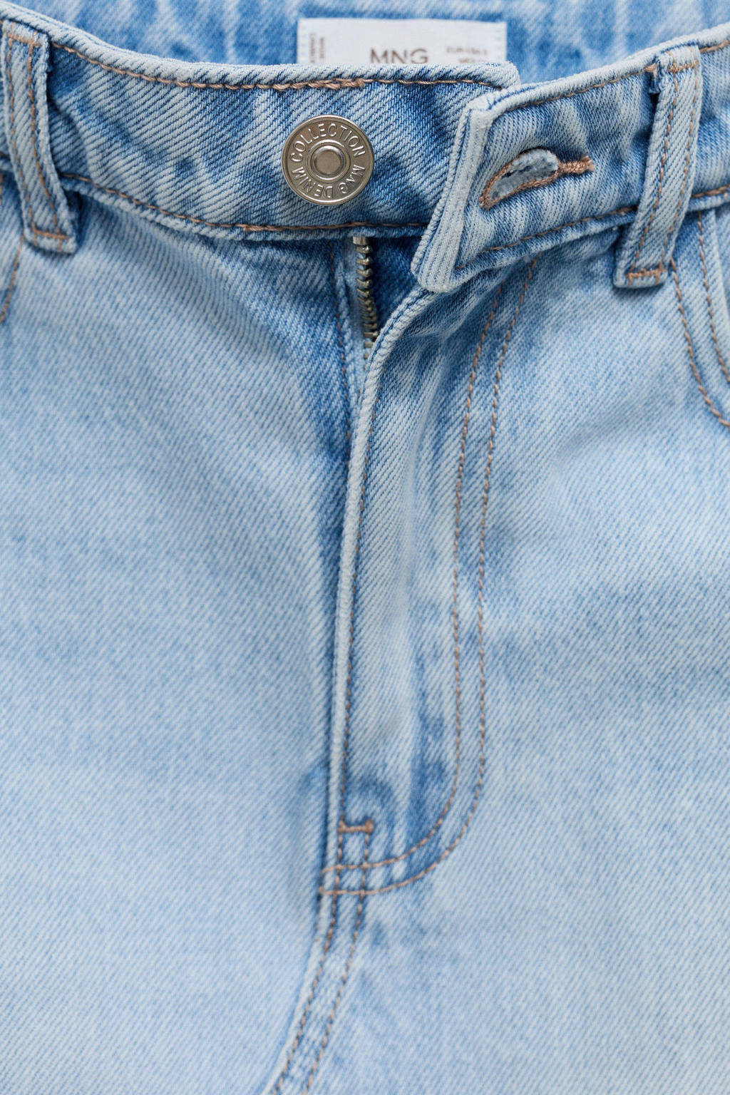 MANGO TEEN spijkerrok light blue denim
