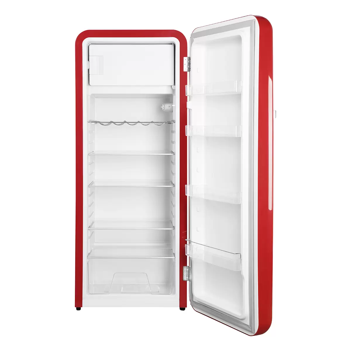 Kühlschrank Frescolino Classic rot,silber