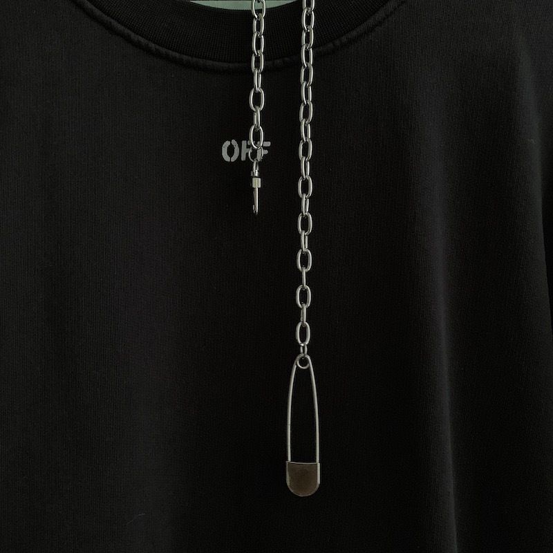 BABLIBU - Veiligheidsspeld hanger ketting van legering