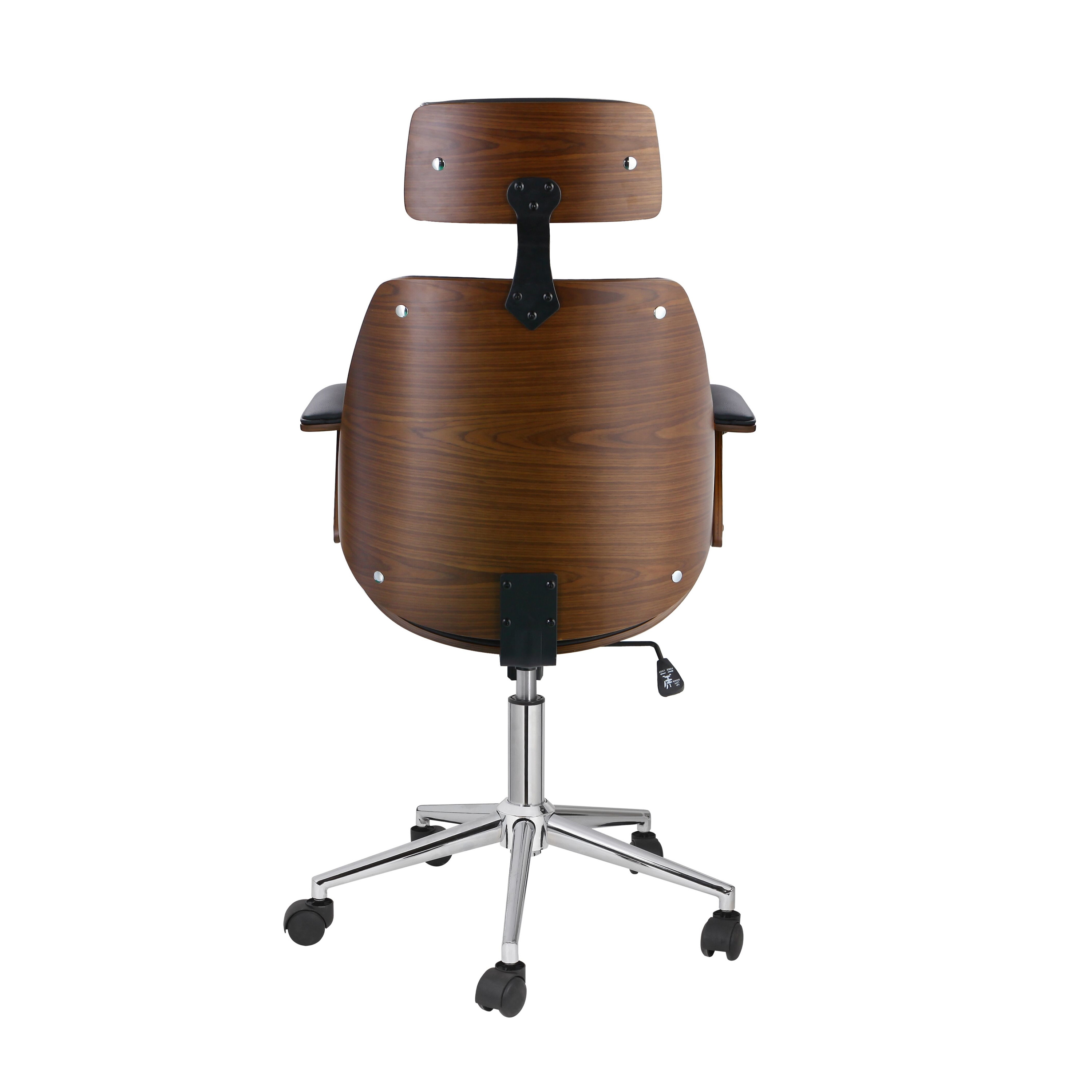 Bürostuhl Leder WINDSOR braun/schwarz
