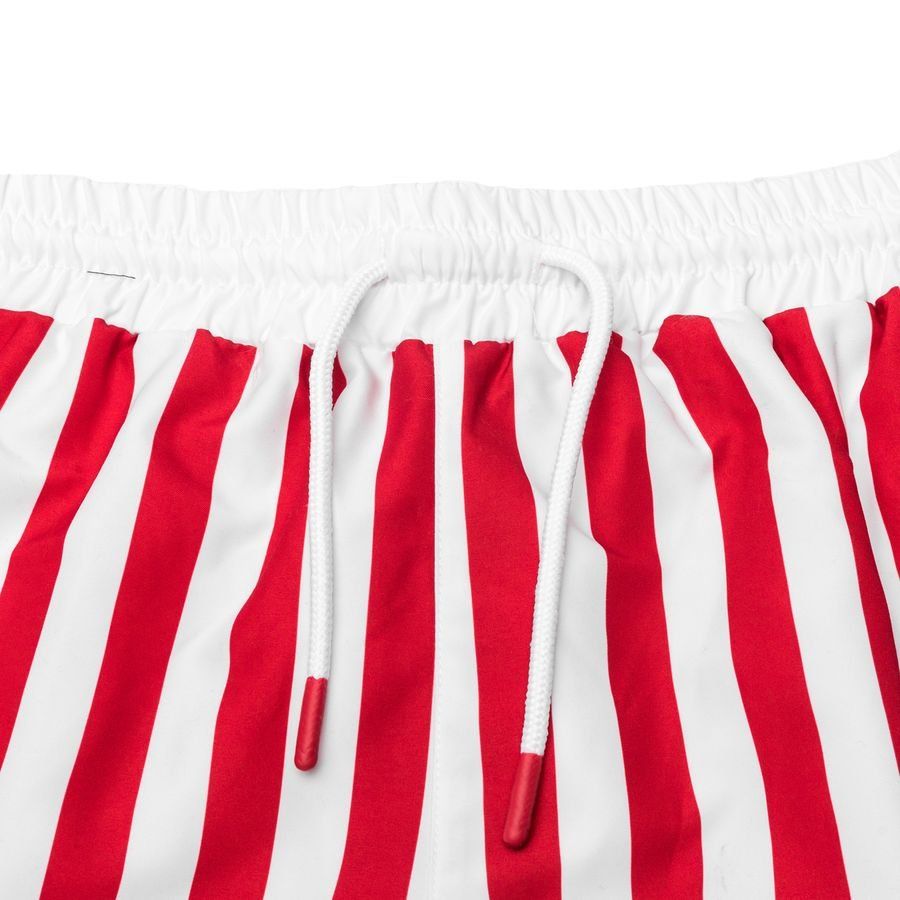 Danemark Short de Bain Fan - Rouge/Blanc