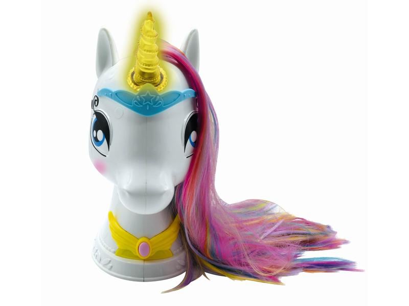 Lexibook Einhorn Frisierkopf mit Musik und Zubehör Einhorn-Set zum Stylen