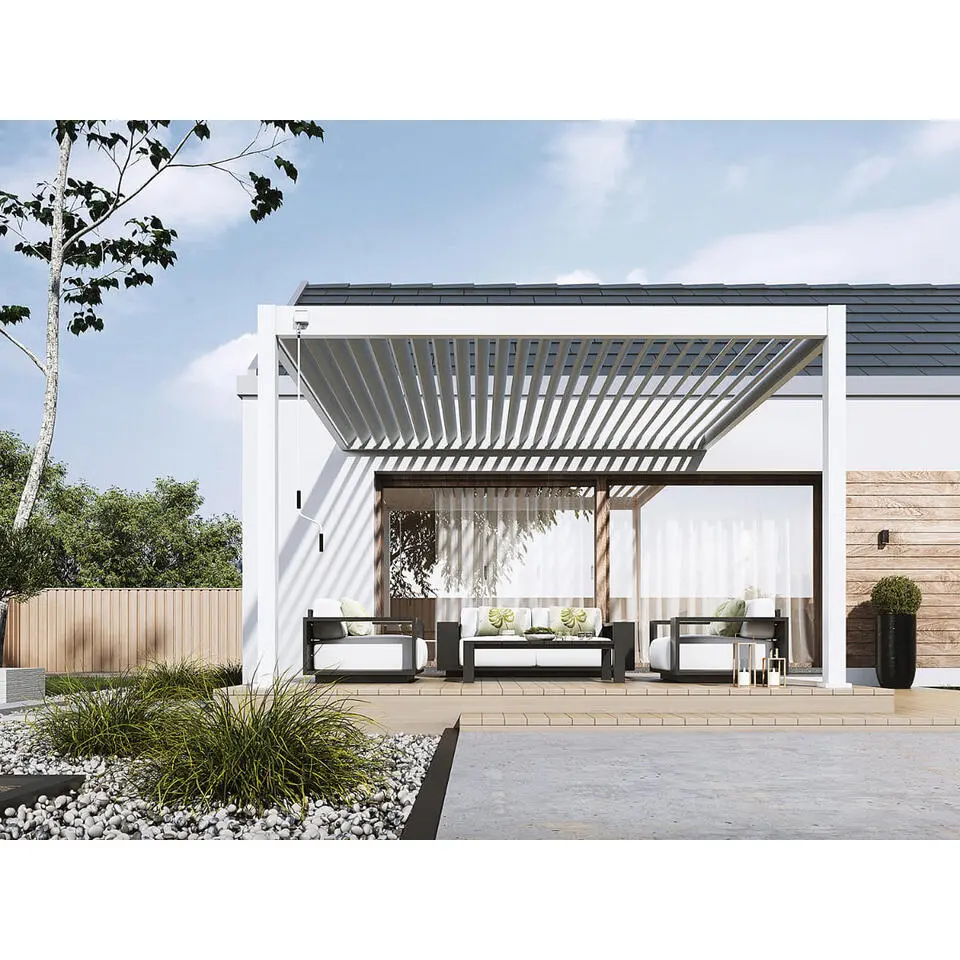 Orion Deluxe overkapping muur 360 x 400 cm antraciet