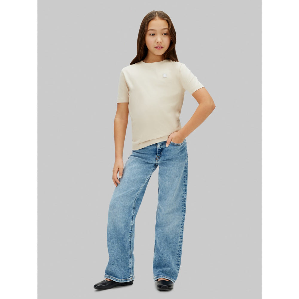 Køb Calvin Klein Oatmeal Mono Mini Badge Reg T-Shirt
