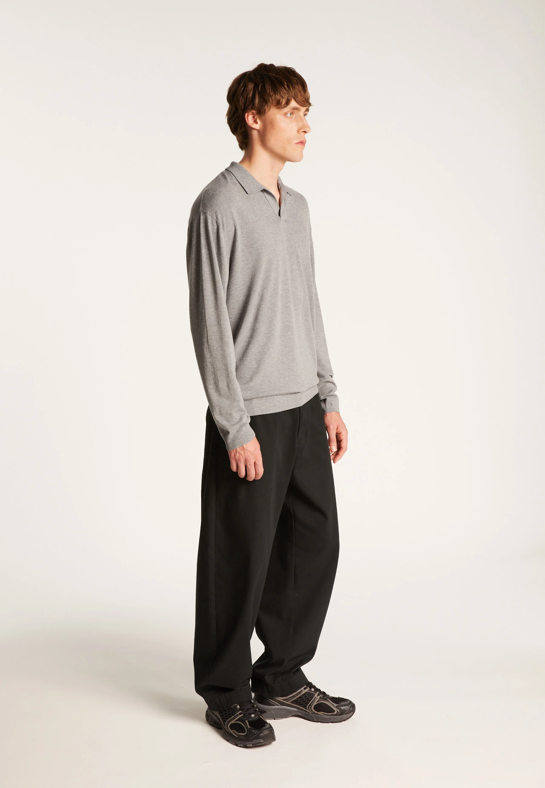 THIBAUDAH24 - Polo en laine mélangée | Gris