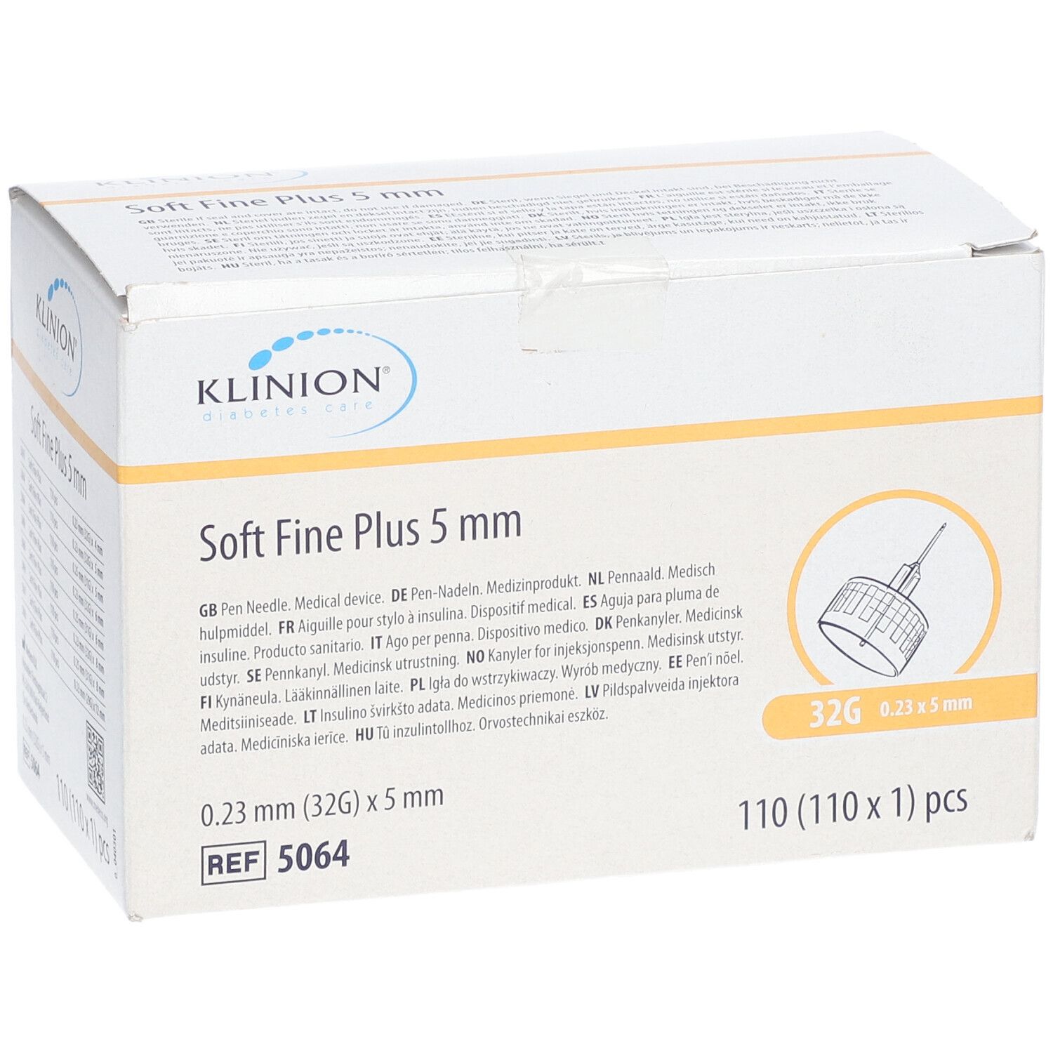 KLINION Soft fine plus Pen-Nadeln 0,23x5 mm 32 G 110 St