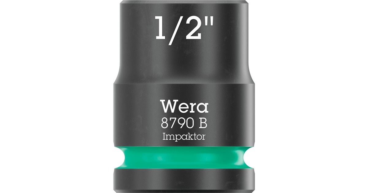 Wera9608 Dop-magneetstrip B Impaktor Imperial 1 dopsleutel  (Zwart/groen, 9‑delig)