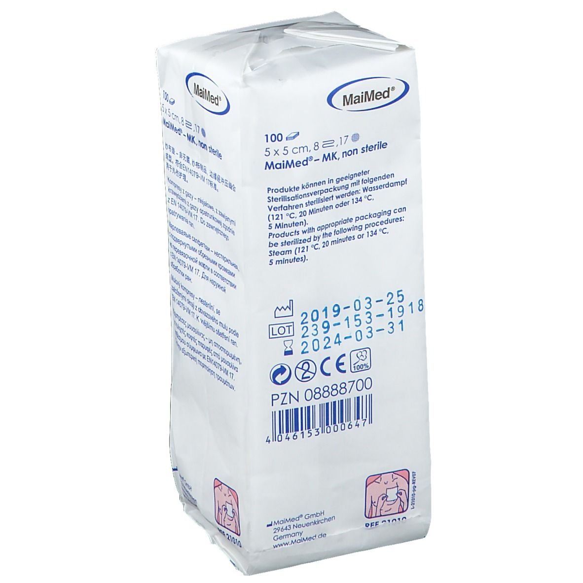MaiMed® MK Mullkompressen 5 x 5 cm