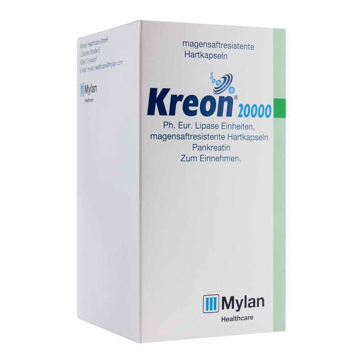 Kreon 20.000 Ph.Eur.Lipase Einheiten magensaftresistent Hartkapseln , 50 St
