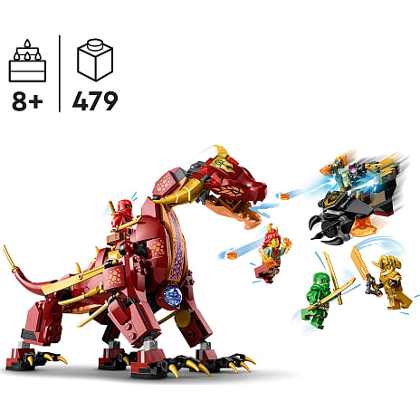 LEGO® NINJAGO® Forvandlings-lavadragen Heatwave 71793