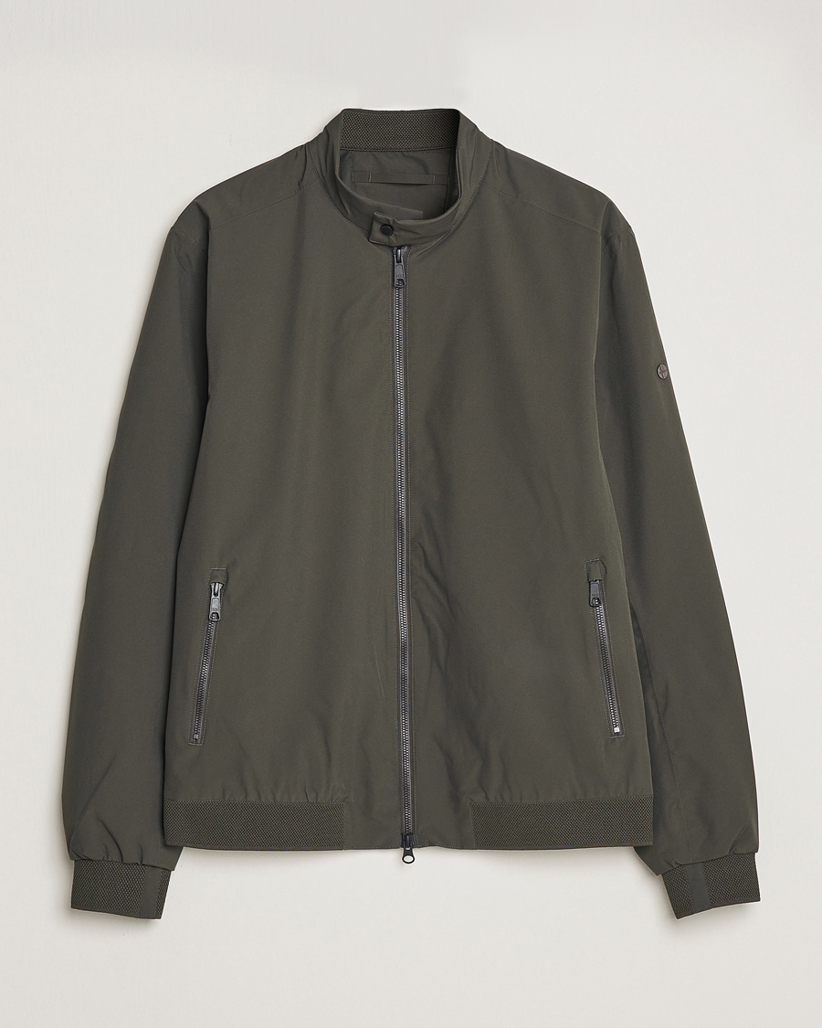 Scandinavian Edition Plain Waterproof Jacket Dark Olive