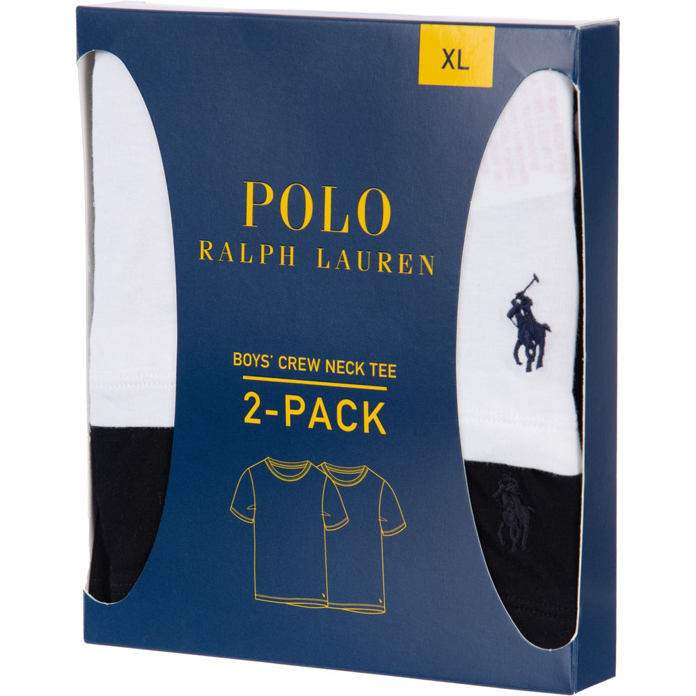 Køb Polo Ralph Lauren White/Polo Black 2-Pak Bomuld Crew Tee