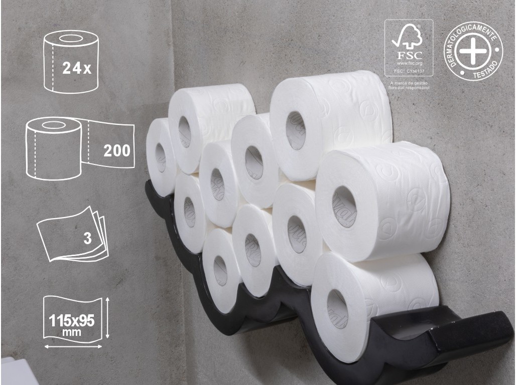 PAPEL RENOVA HIGIENE PURÍSSIMO 3 FOLHAS 24ROLOS