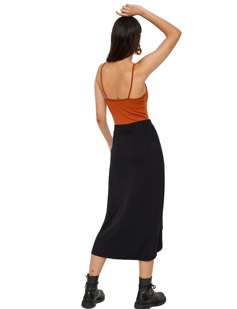 PIECES JUPE LONGUE VISCOSE ELONORA NOIRE