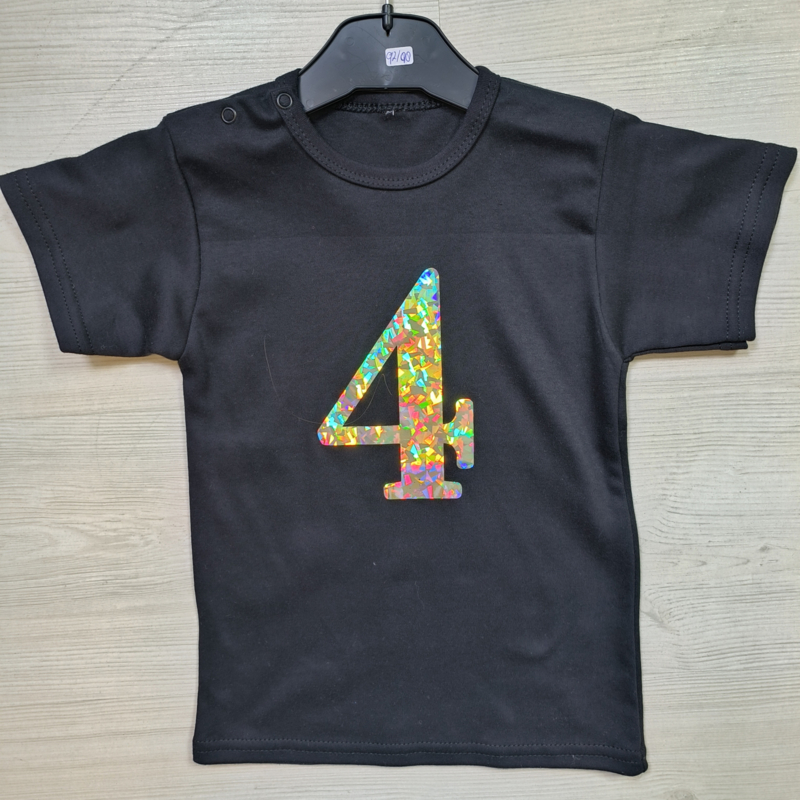 Shiny 4 black tee
