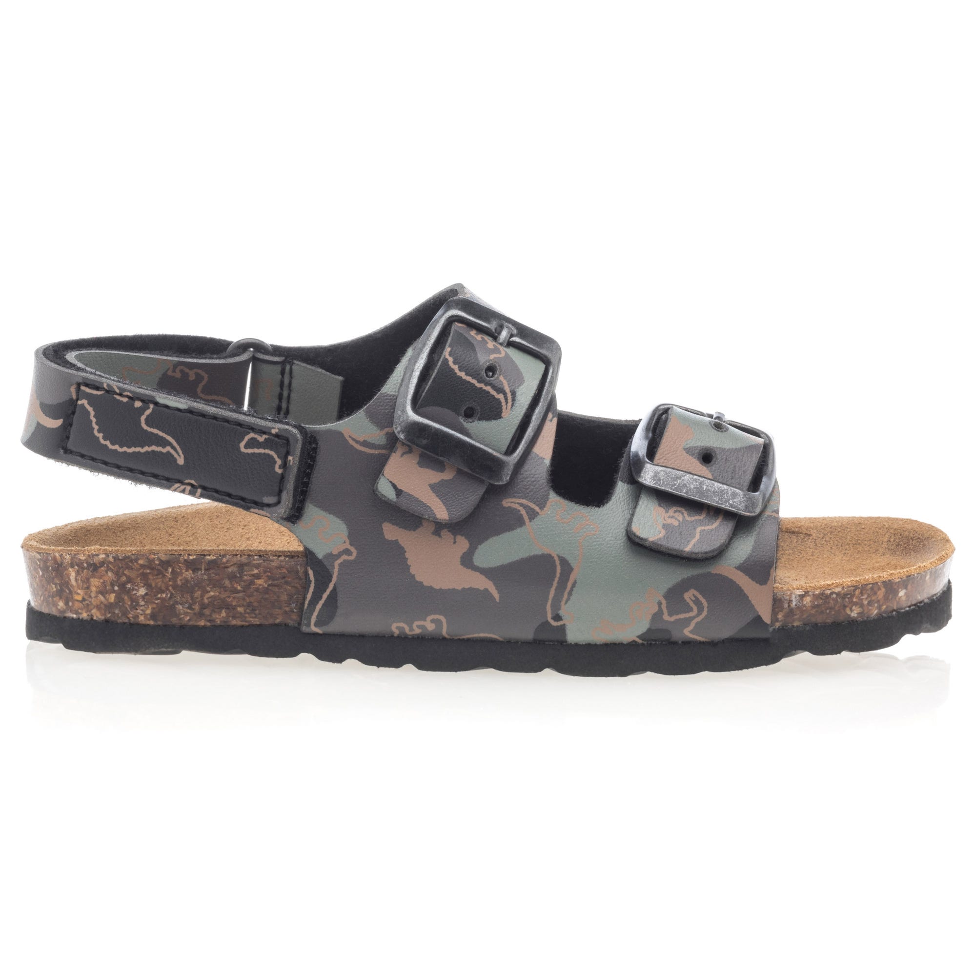Mules semelle liège Garçon kaki