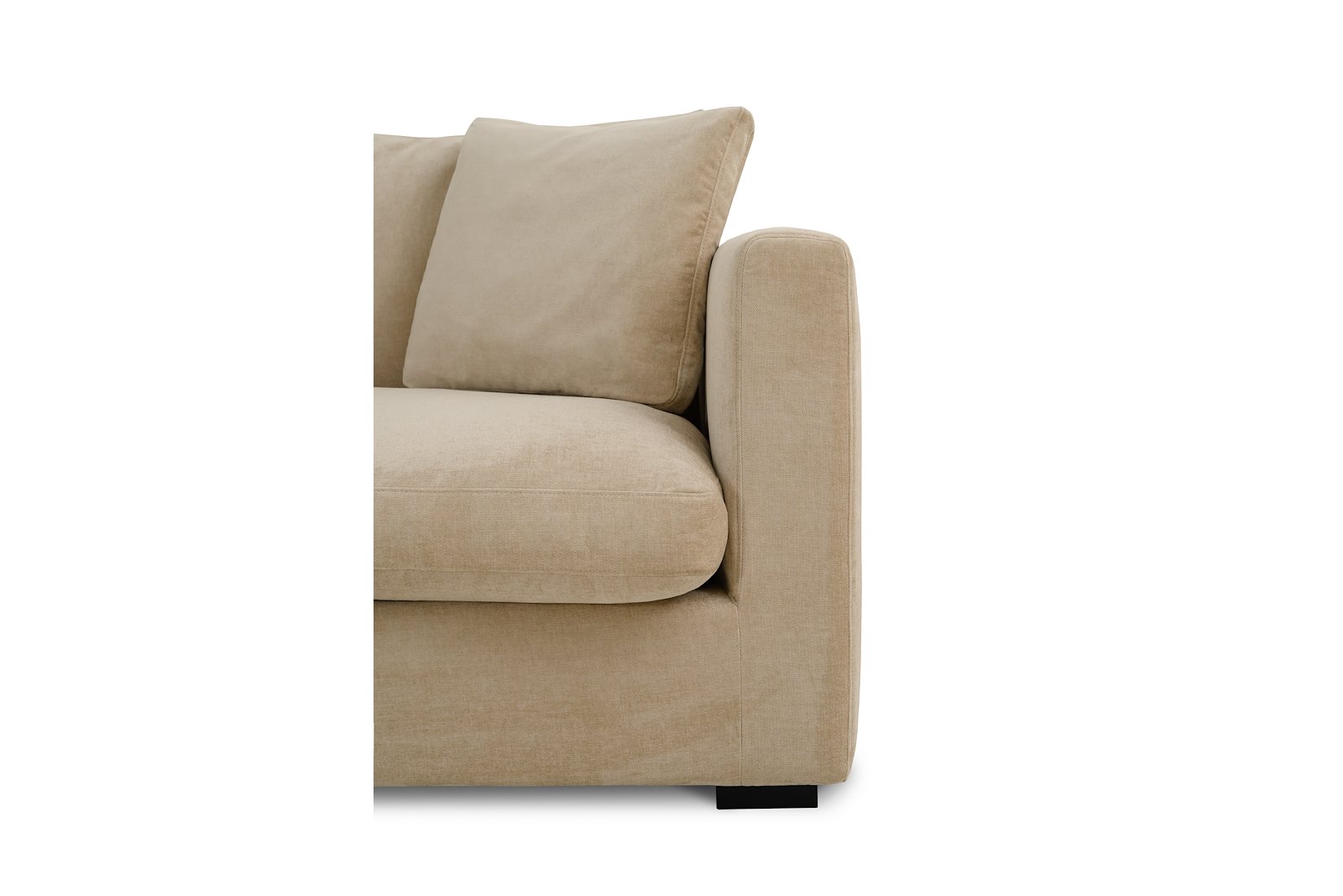 Milano hjørnesofa 2,5 seter med åpen ende venstre. Tekstil Concept 14 Latte