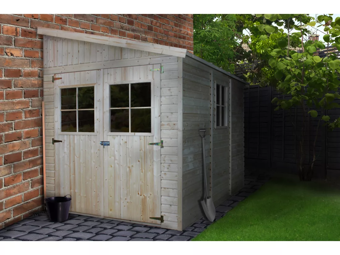Abri de Jardin en Bois (avec paroi latérale) - 6 m2 - TIMBELA M339A